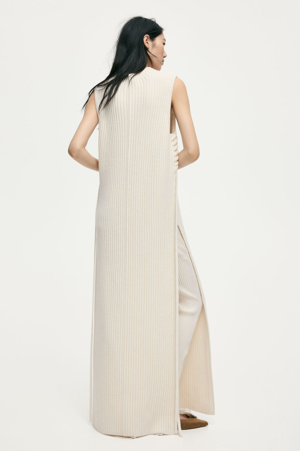 Chaleco jersey en punto acanalado de lana - H&m фото 6