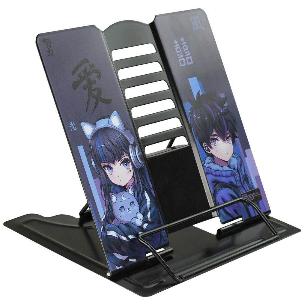 Подставка для книг и учебников Феникс+, арт.69351/ 24 КИБЕР АНИМЕ (19x20x15.5 см, окрашенный чёрный