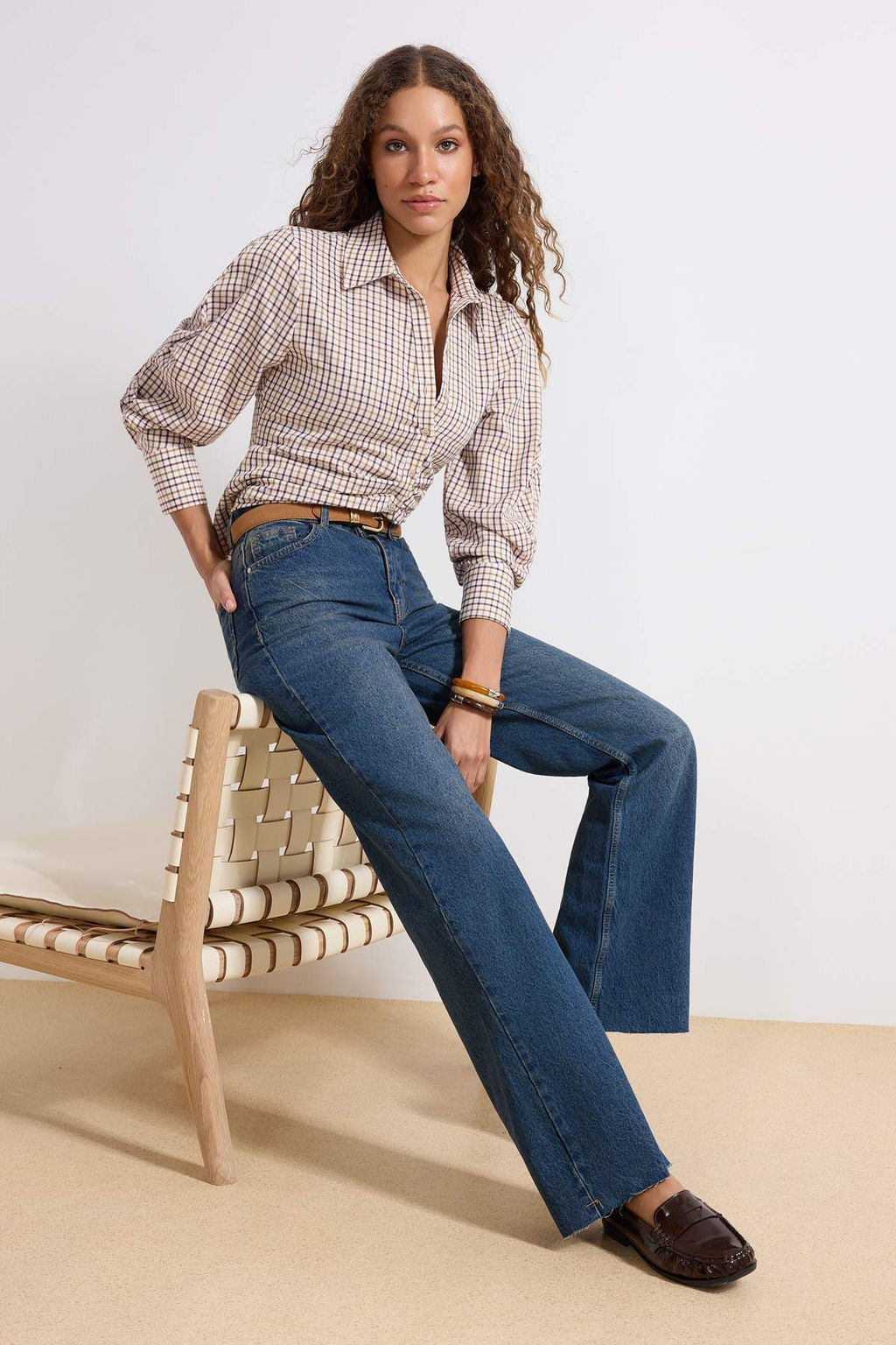 Mavi Yuksek Bel Straight %100 Pamuk Non-Stretch Jeans TWOAW25JE00378