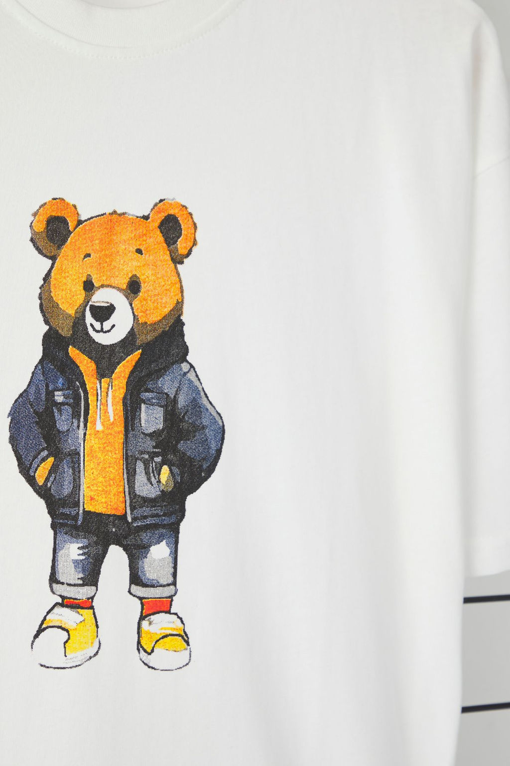 TRENDYOL MAN Ekru Unisex Oversize/Genis Kesim Ay?c?k Bask?l? %100 Pamuklu T-Shirt TMNSS25TS00158 - Trendyolmilla фото 13