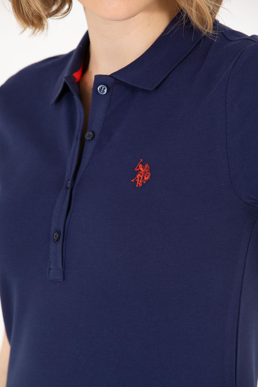 Женская темно-синяя футболка Basic - U.s. polo assn фото 7