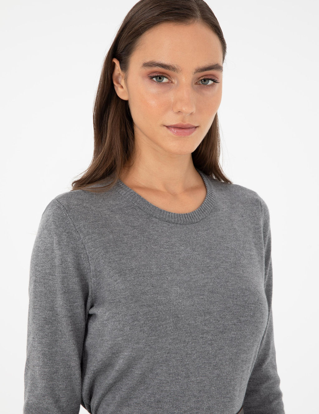 Antrasit Regular Fit Triko Elbise