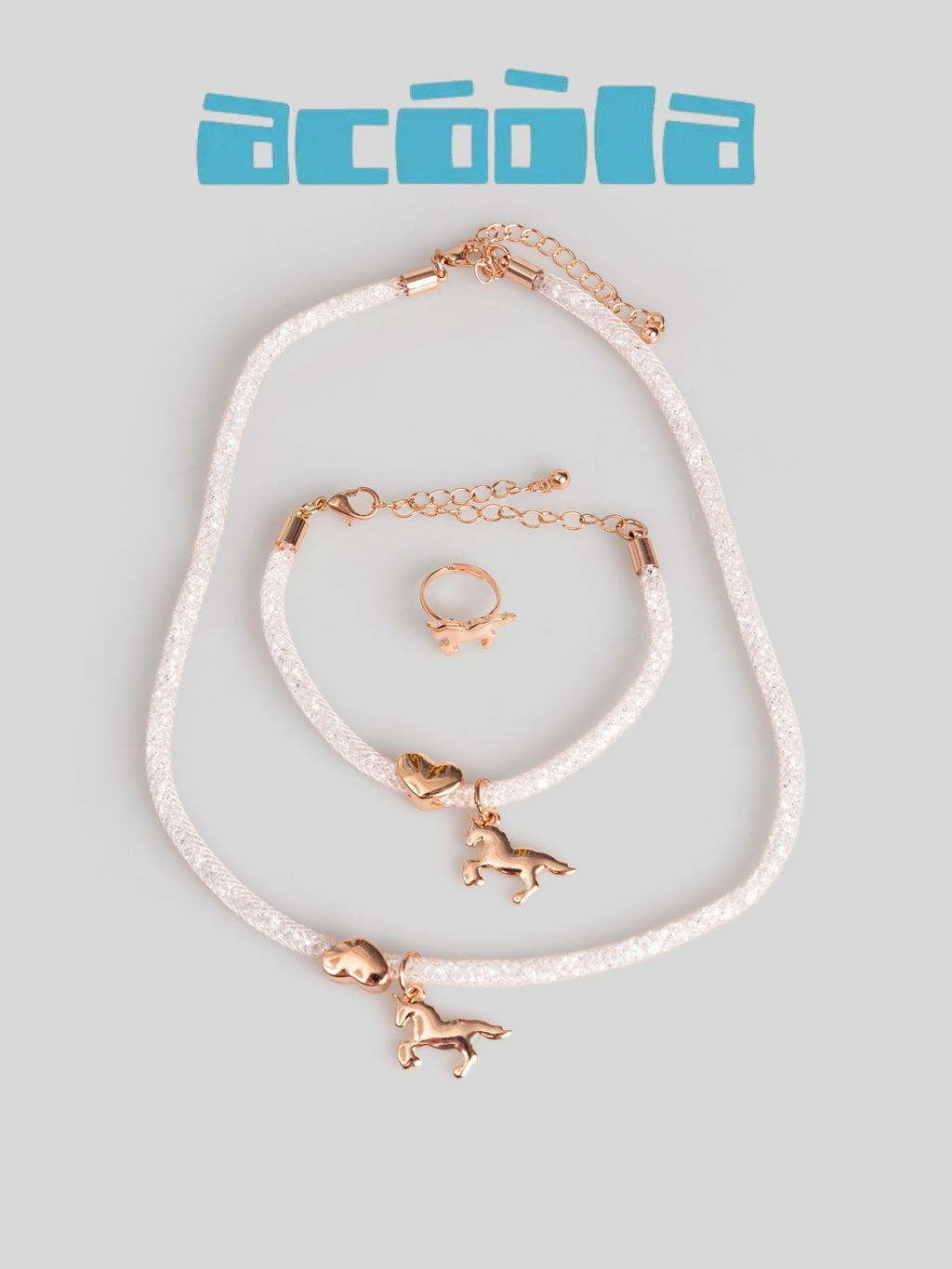 ACOOLA / Набор (бусы+браслет+кольцо) детский Tonka разноцветный