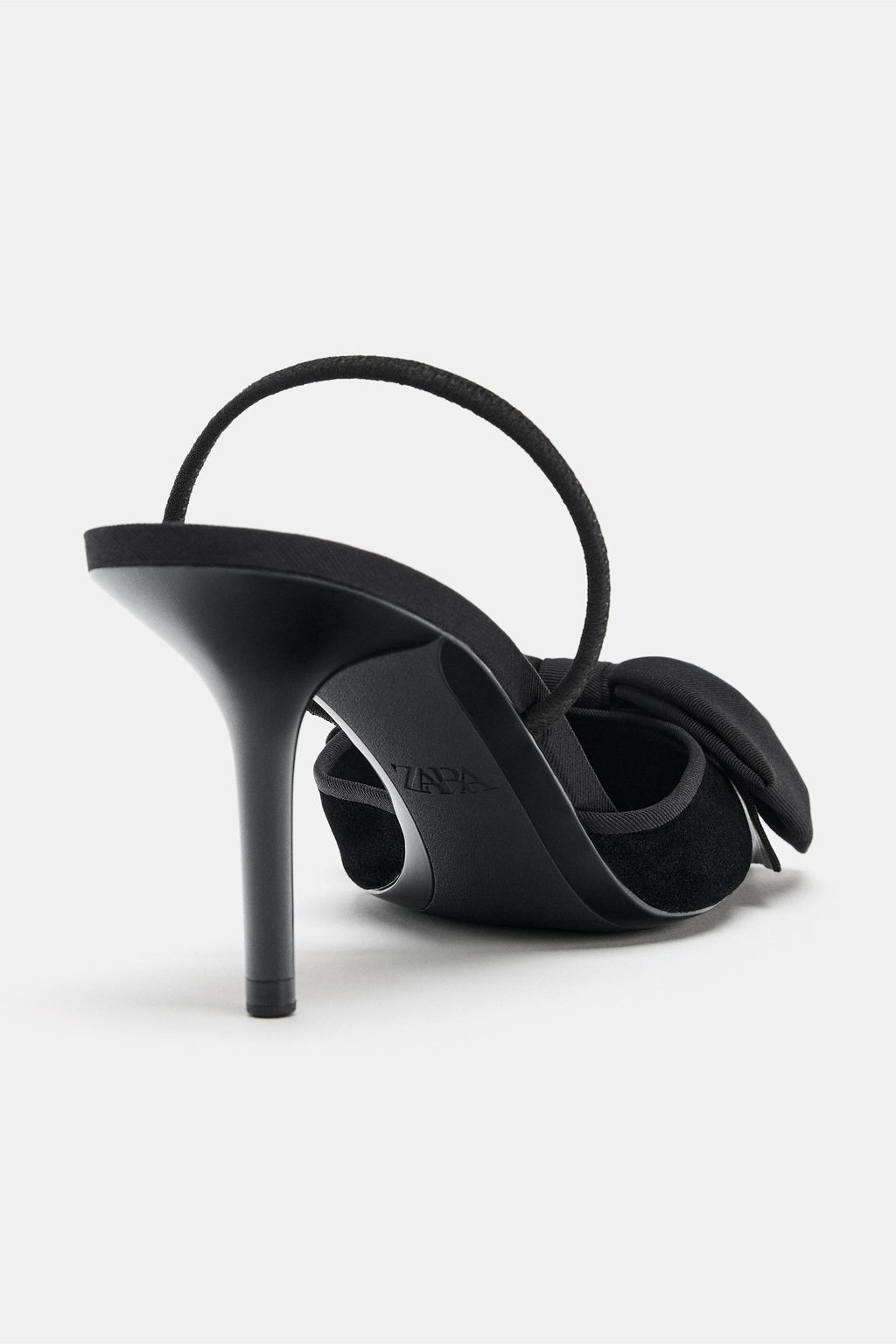 VELVET SLINGBACK SHOES WITH BOW - Zara фото 4