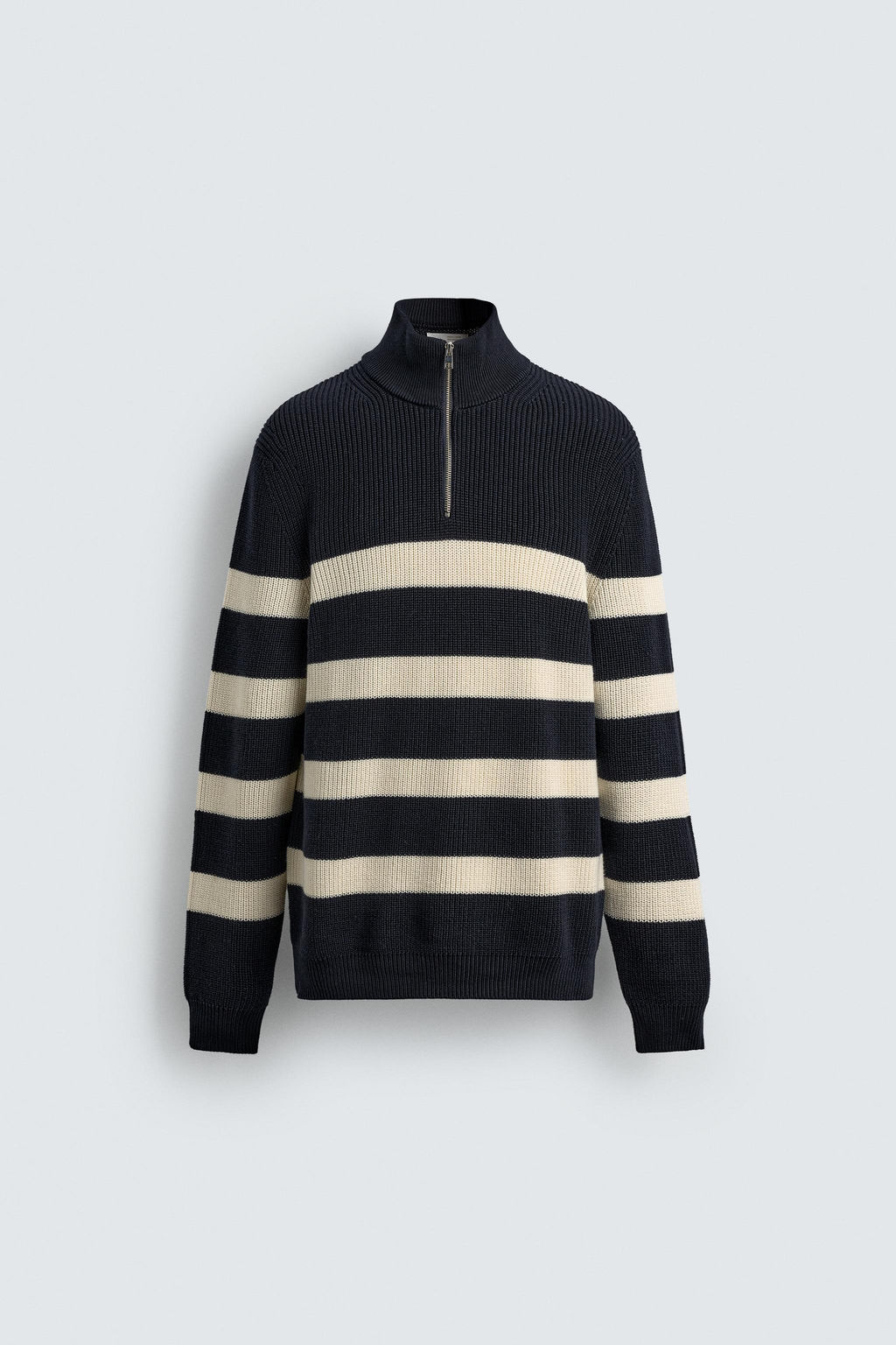 PURL KNIT QUARTER-ZIP JUMPER - Zara фото 7