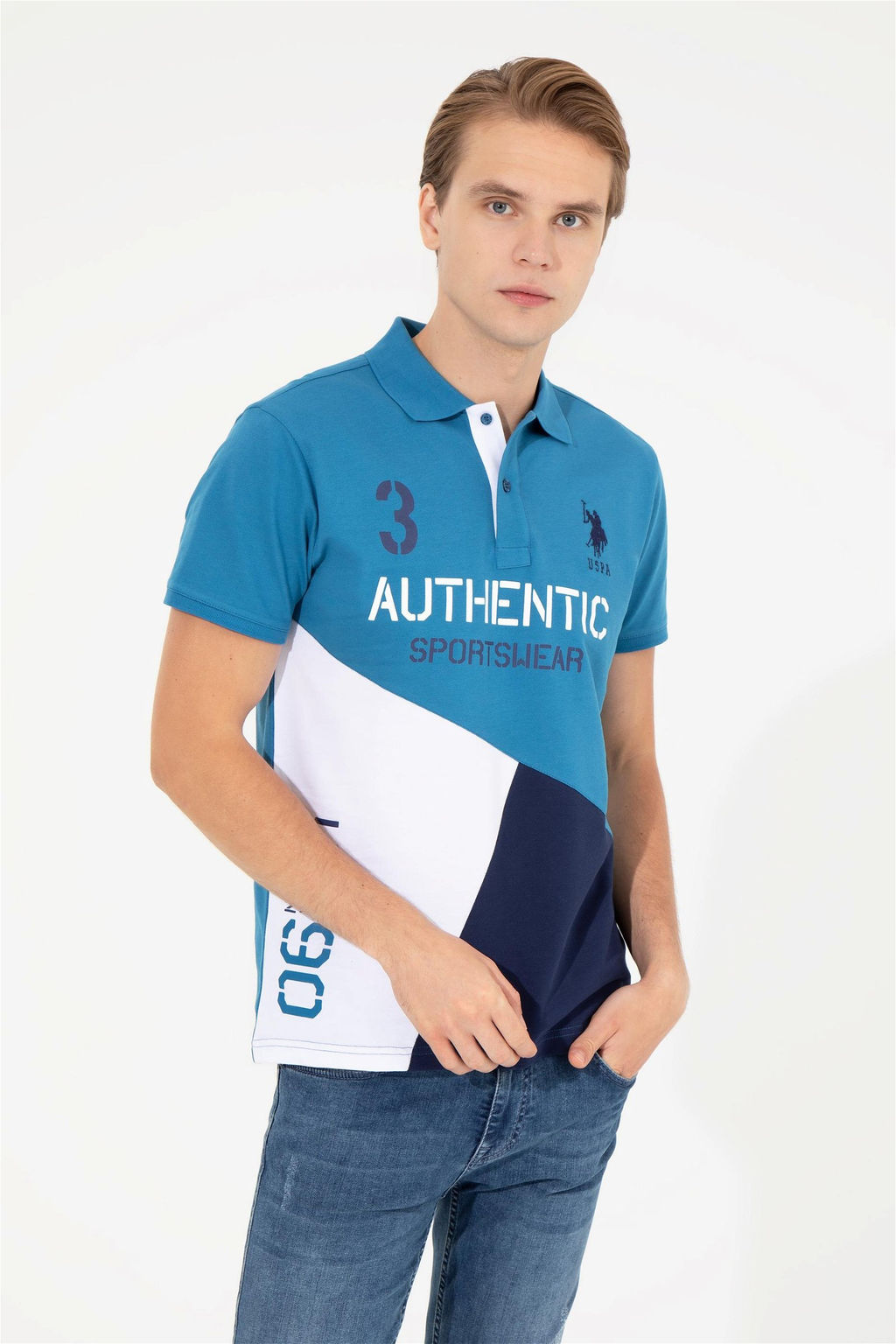 U. S. Polo Assn Мужская футболка-поло Petrol - U.s. polo assn фото 8