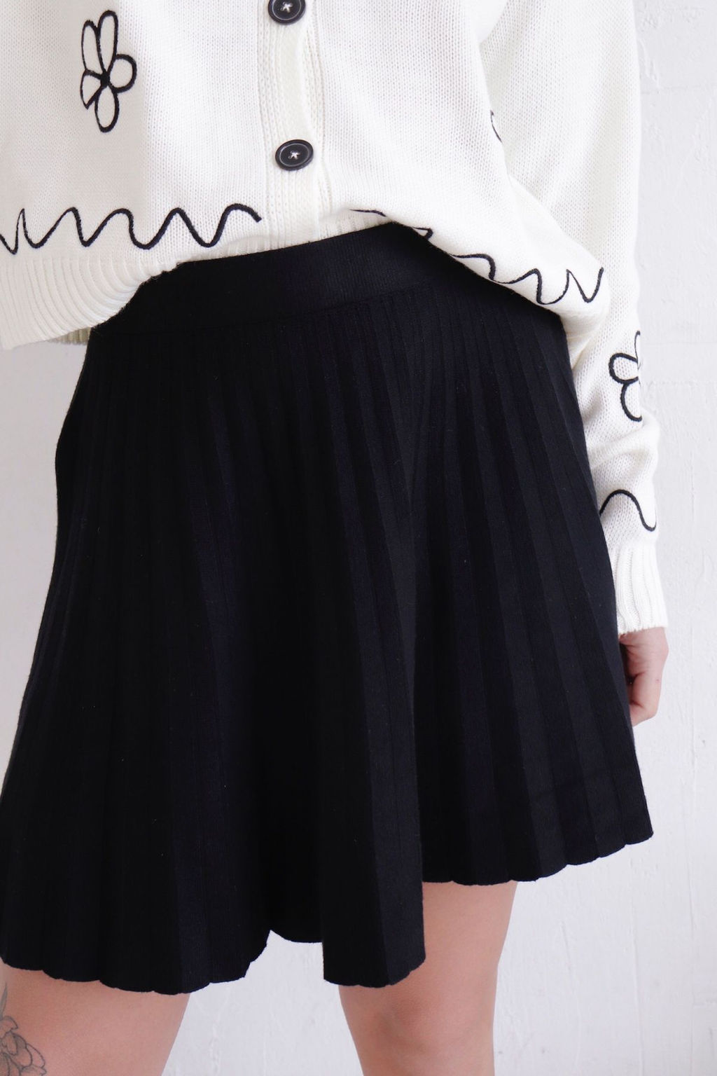 12068 Юбка чёрная вязаная - Martichelli фото 16