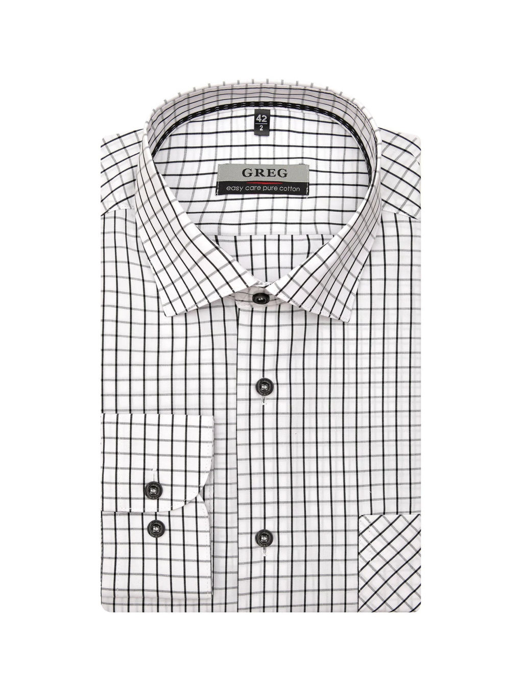 Сорочка мужская длинный рукав GREG 135/111/6147/1p
