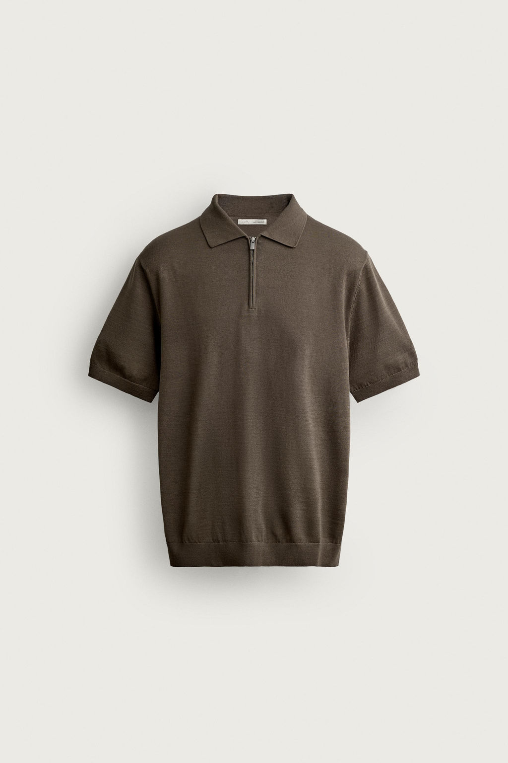 POLO PUNTO REGULAR FIT CREMALLERA / Gris topo - Zara фото 6