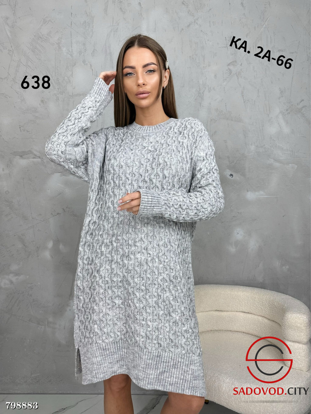 Туника двухцветная из шерсти - Bruno фото 4