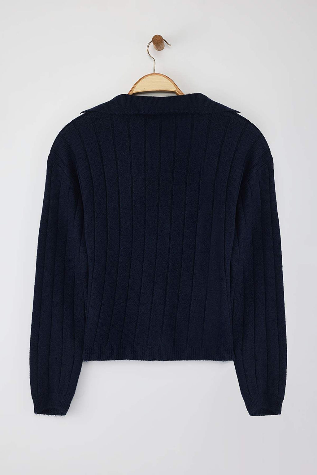 Ekru Yunlu Basic Polo Yaka Triko H?rka TWOAW26HI00084 - Trendyolmilla фото 6