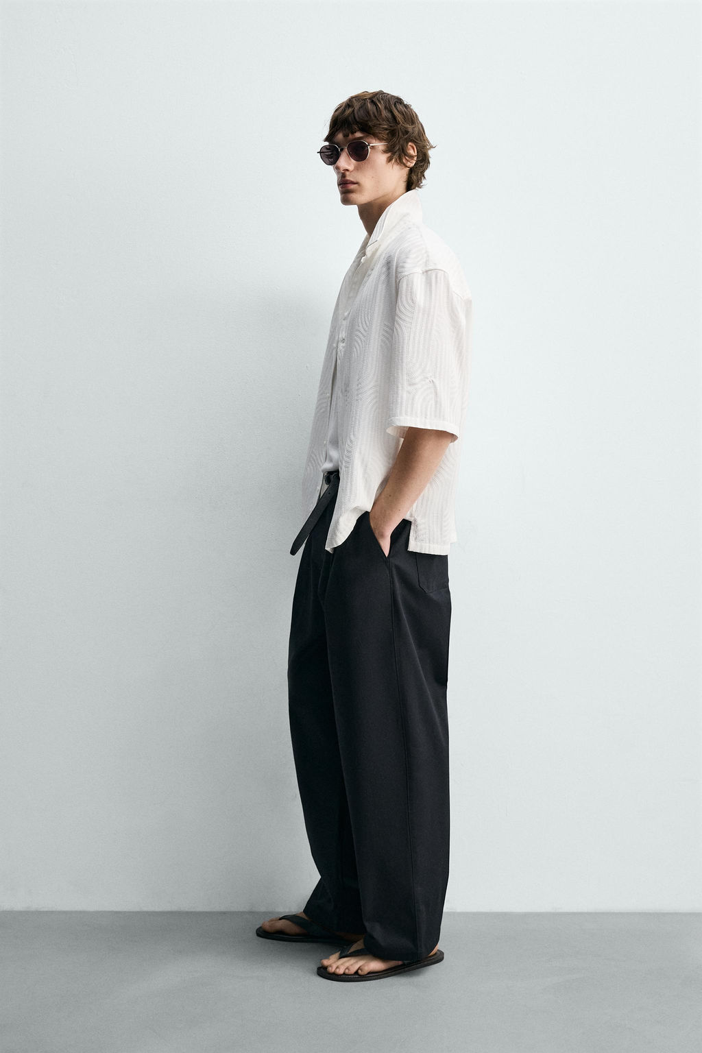 CAMISA JACQUARD BORDADO / Blanco roto - Zara фото 4