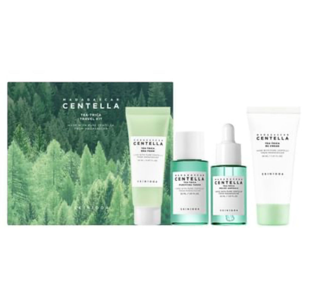 Madagascar Centella Tea-Trica Travel Kit - Дорожный набор миниатюр с чайным деревом, 4 шт по 30 мл