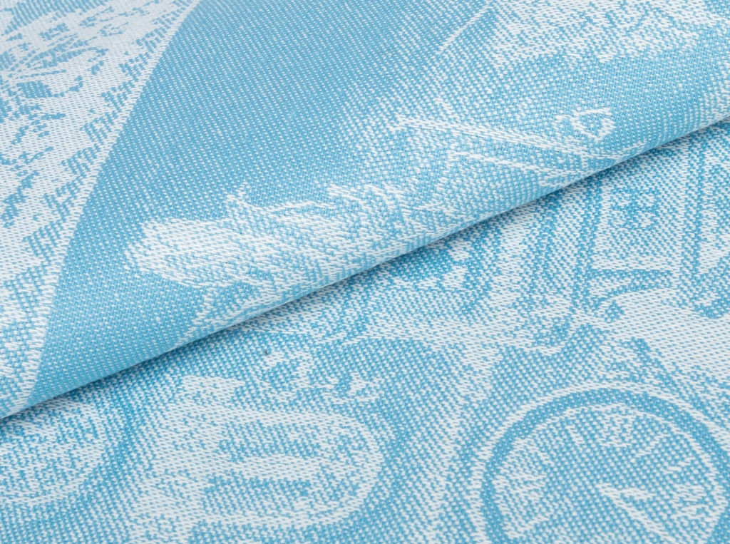 Полотенце 07с-39ЯК 50*70 "Зимний город" цв. голубой