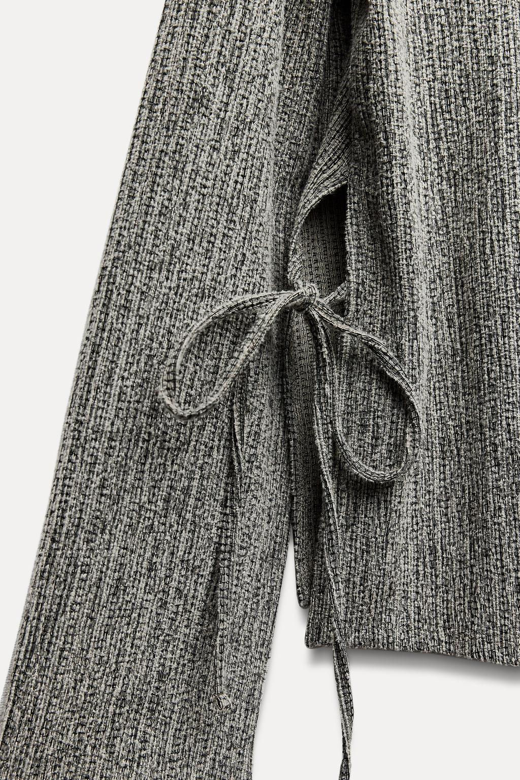 TEXTURED TOP WITH BOW - Zara фото 15