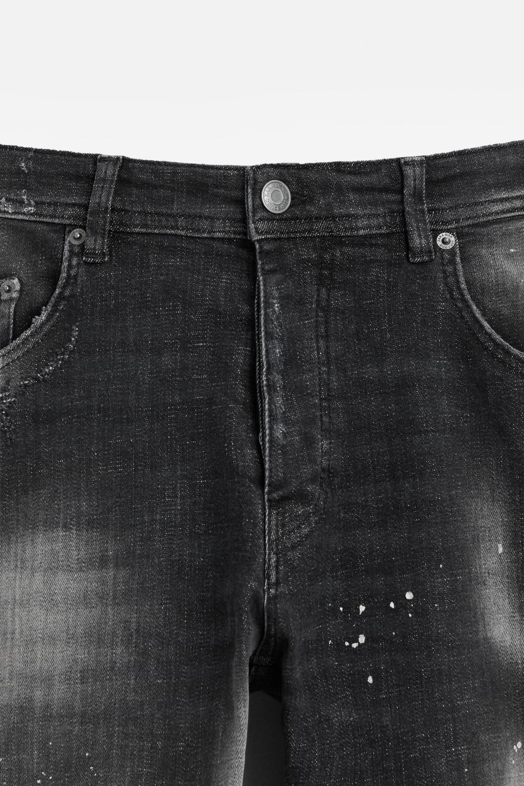 RIPPED SKINNY JEANS WITH PAINT SPLATTER - Zara фото 16