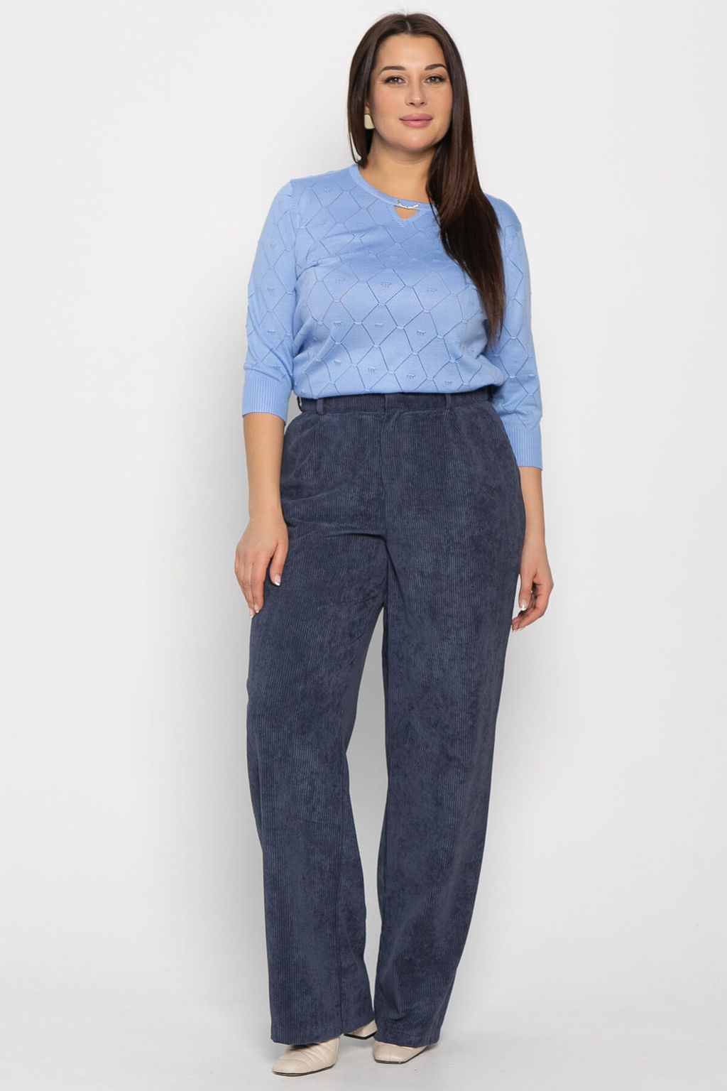 Брюки вельветовые Брауни (синие) Б14901-25М - Lt collection фото 8