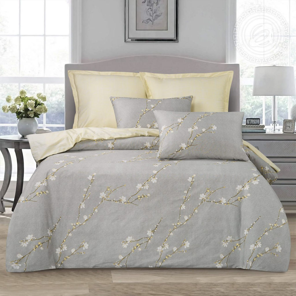 Постельное белье Вивьен (сатин Престиж) Семейный/Пододеяльник (молния): 2 шт. - 215*145; Простыня: 1 шт. - 220*240; Наволочка (клапан, ушки): 2 шт. - 70*70; Наволочка (клапан): 2 шт. - 50*70 Престиж