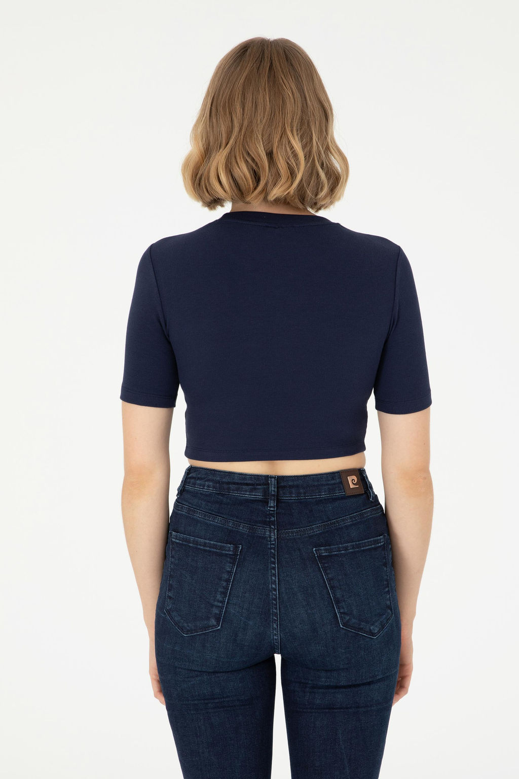 Женская темно-синяя футболка Неожиданная скидка в корзине - U.s. polo assn фото 5