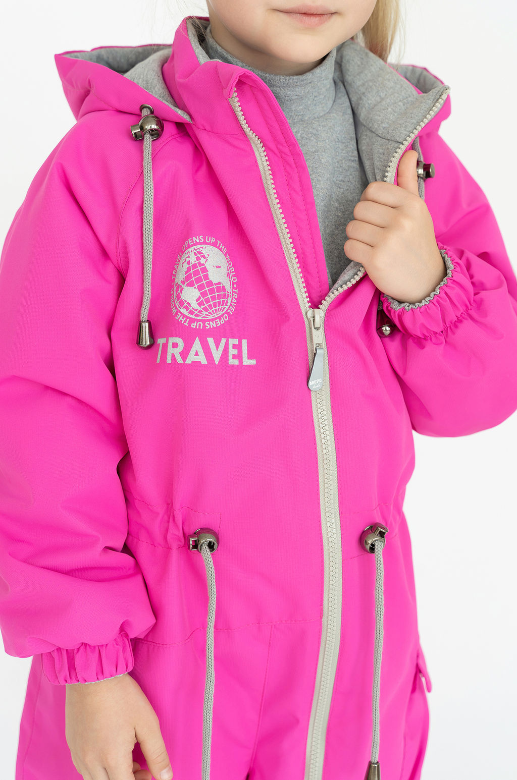 Комбинезон демисезонный розовый