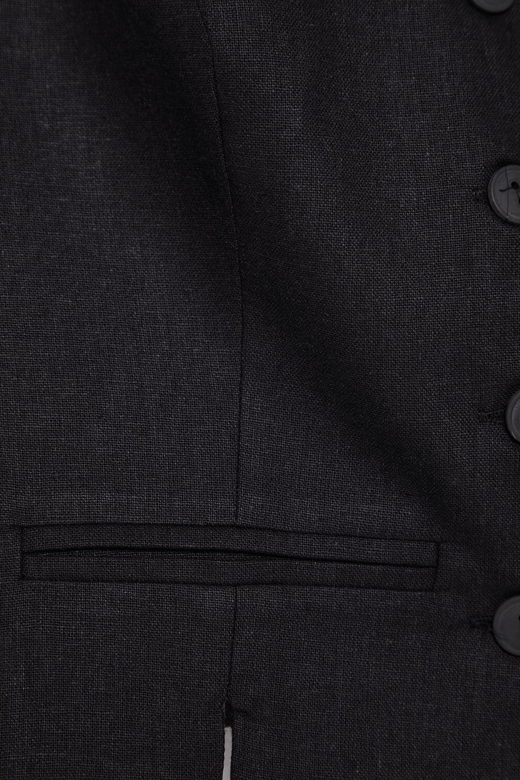 TRENDYOLMILLA Ac?k Haki Fitted Keten Gorunumlu V Yaka Crop Dokuma Yelek TWOSS25YE00028  фото 14