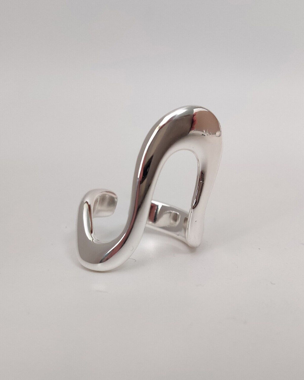 Кольцо с белым серебрением