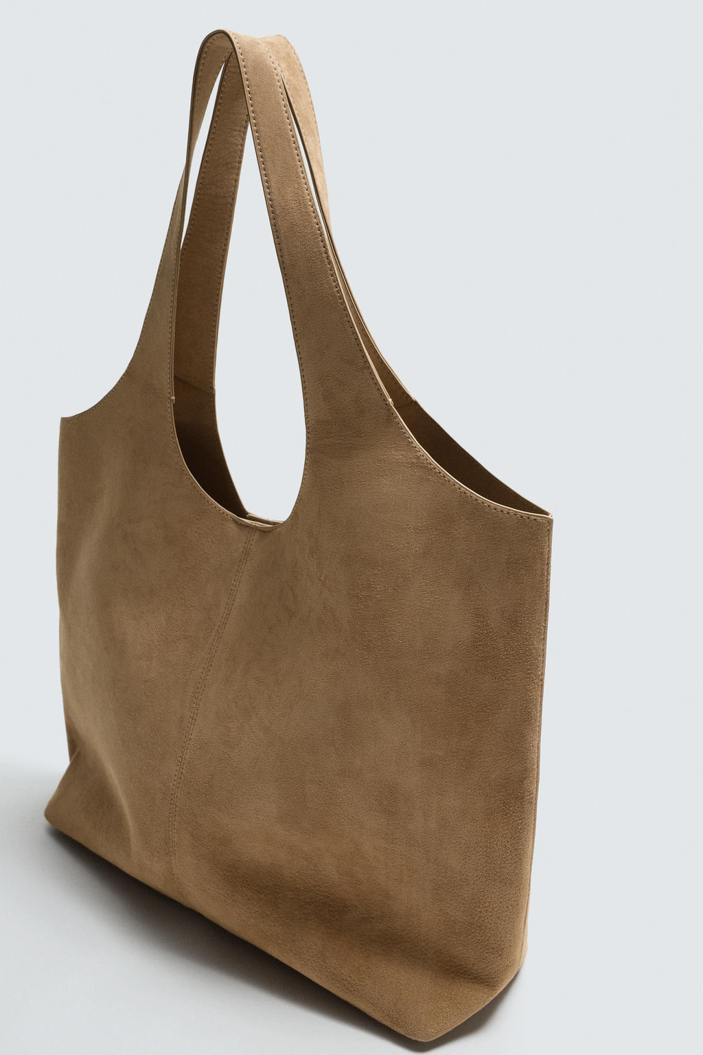 BOLSO SHOPPER PIEL / Marr?n Arena - Zara фото 3