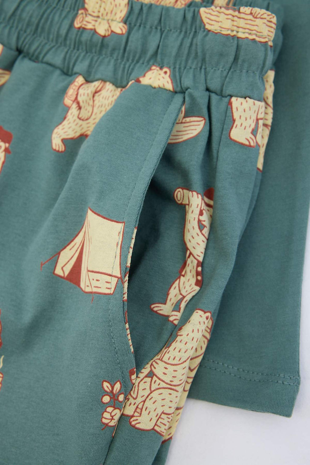 Yesil Regular Kesim Kopek Bask?l? Pamuklu Pijama Tak?m? TMNSS26PT00030 - Trendyolmilla фото 4