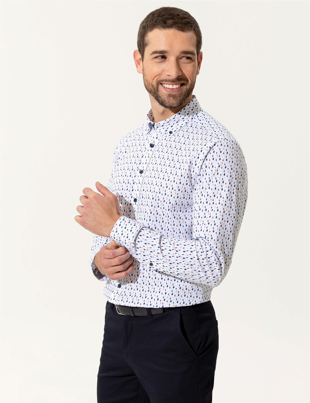 Mavi Slim Fit Uzun Kollu G_mlek - Pierre cardin фото 3