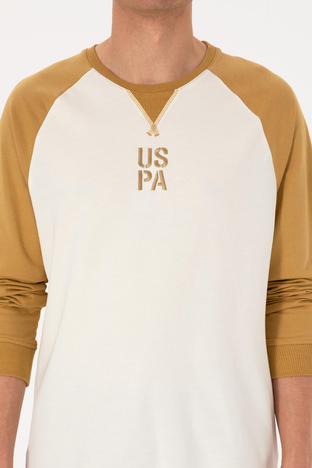 Erkek Bisiklet Yaka Regular Fit Haki Sweatshirt - U.s. polo assn фото 6