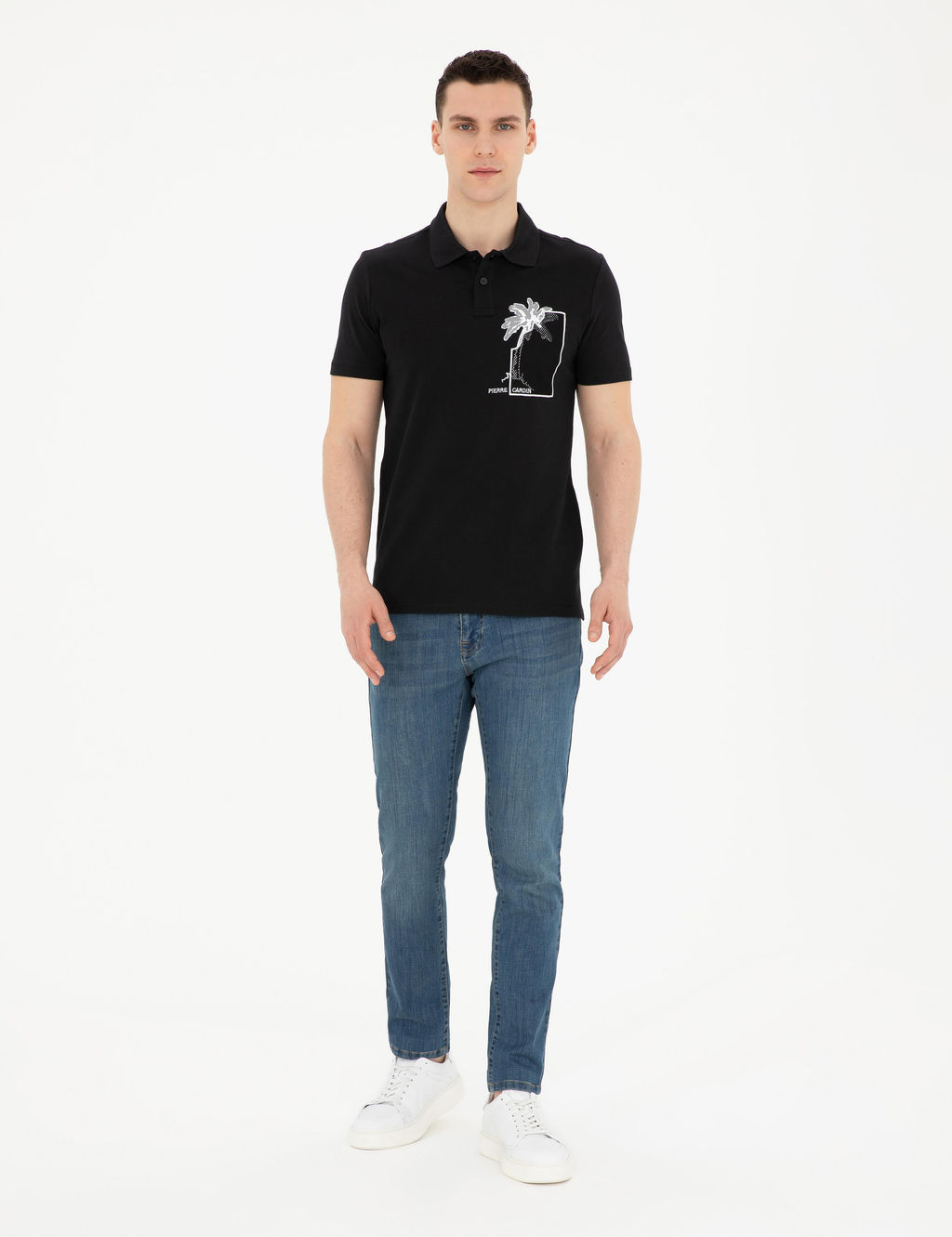 Siyah Slim Fit Ti__rt