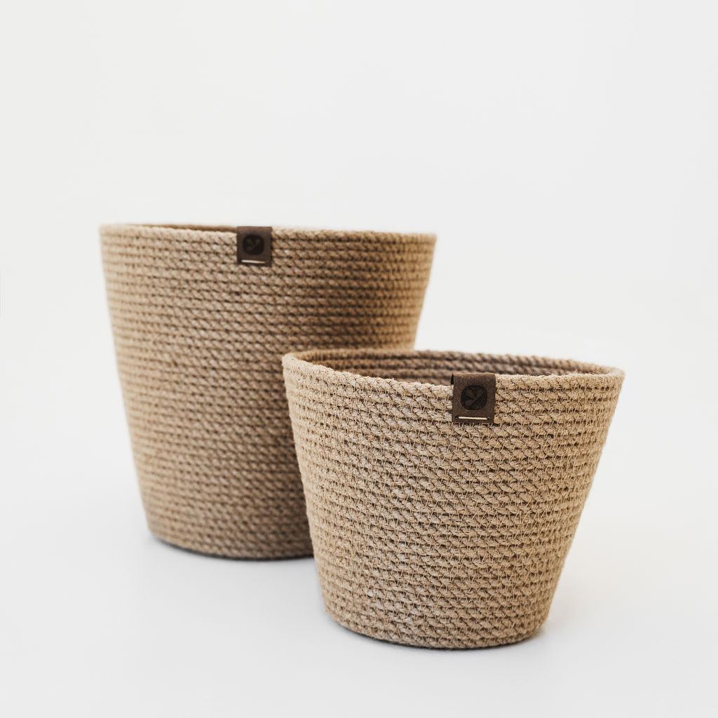 Корзина-кашпо из джута 2л 17х17х15см - Уютности фото 5