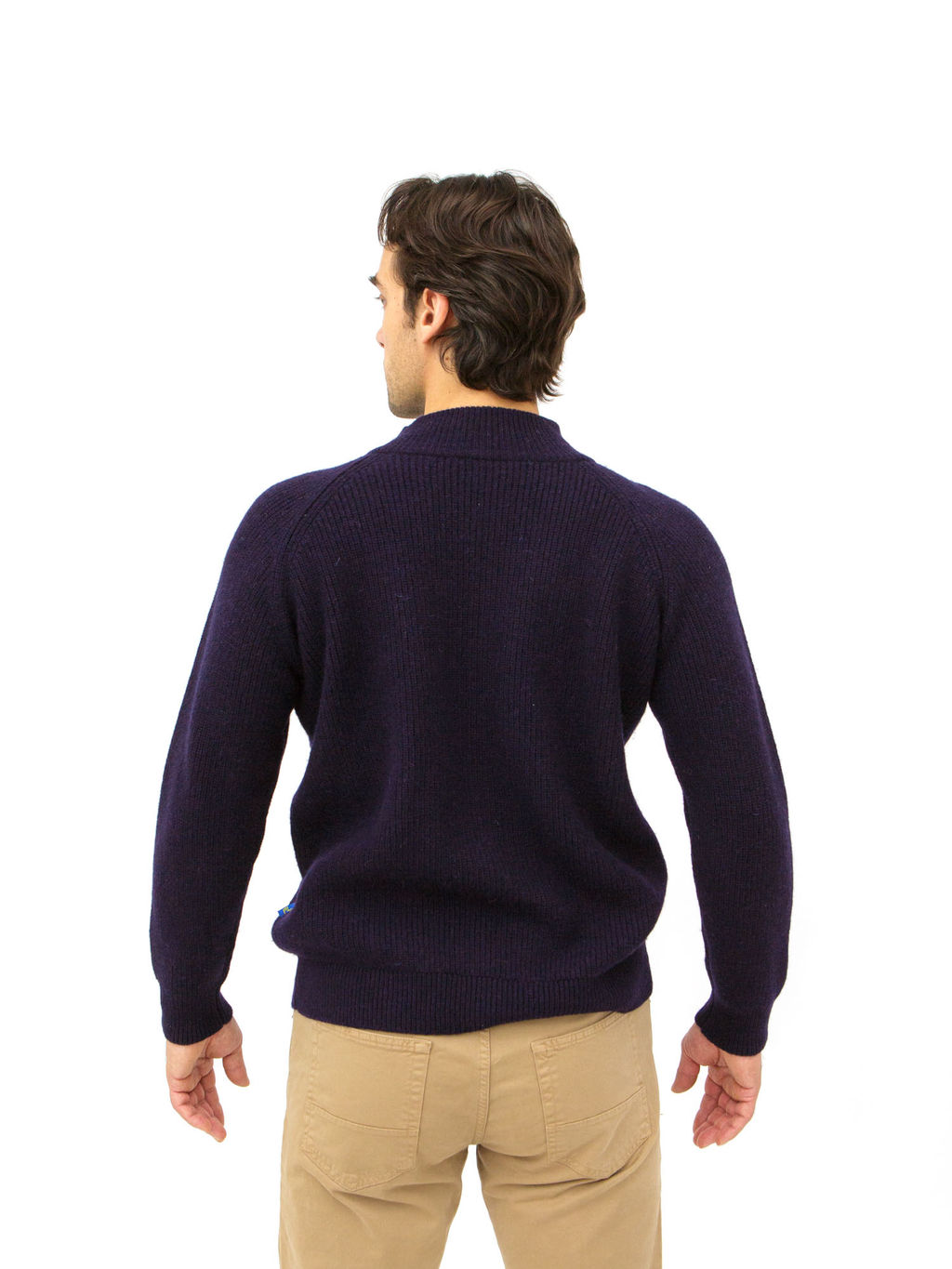 Кардиган из шерсти на замке BS 4063 темно-синий