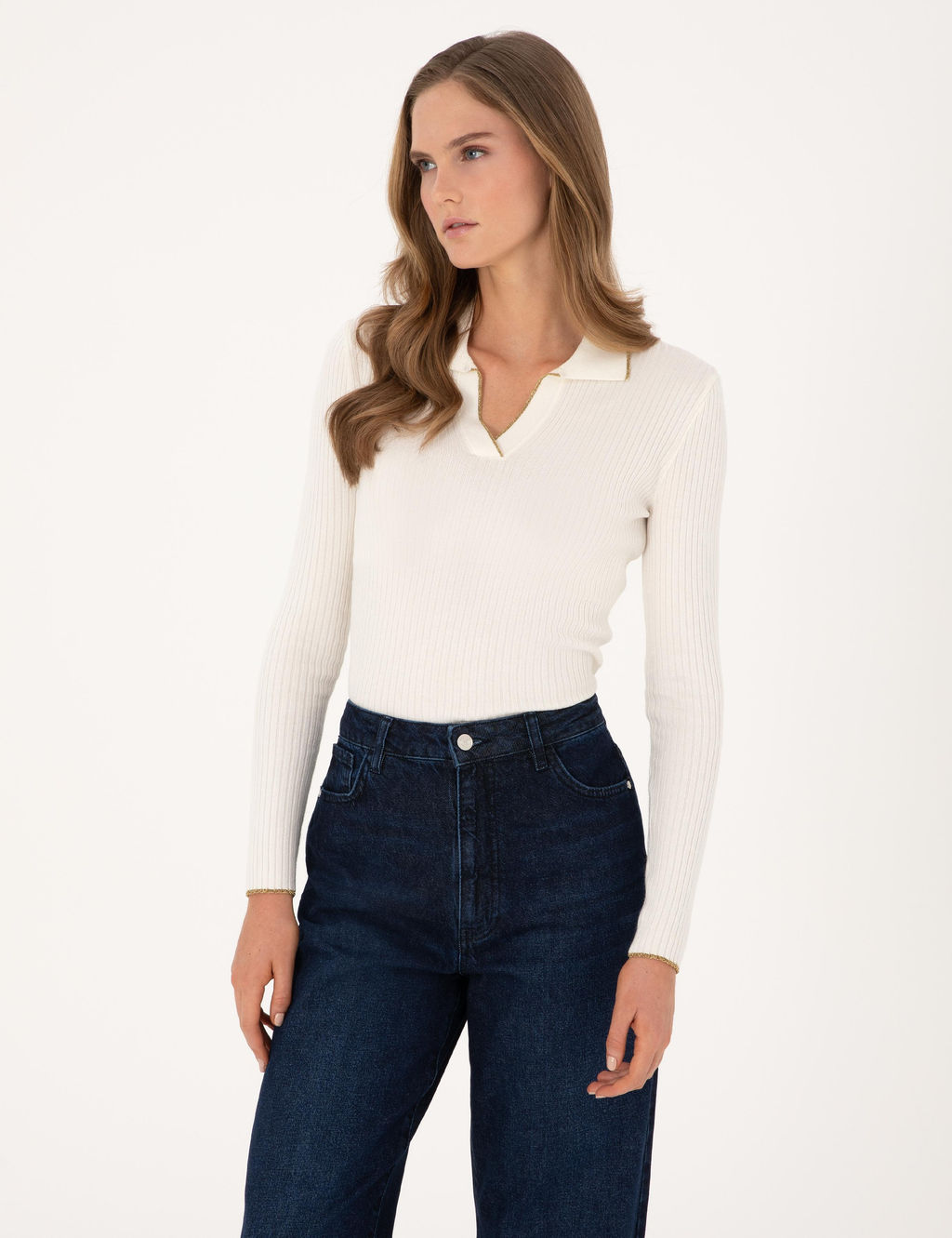 Ekru Slim Fit Kazak - Pierre cardin фото 3