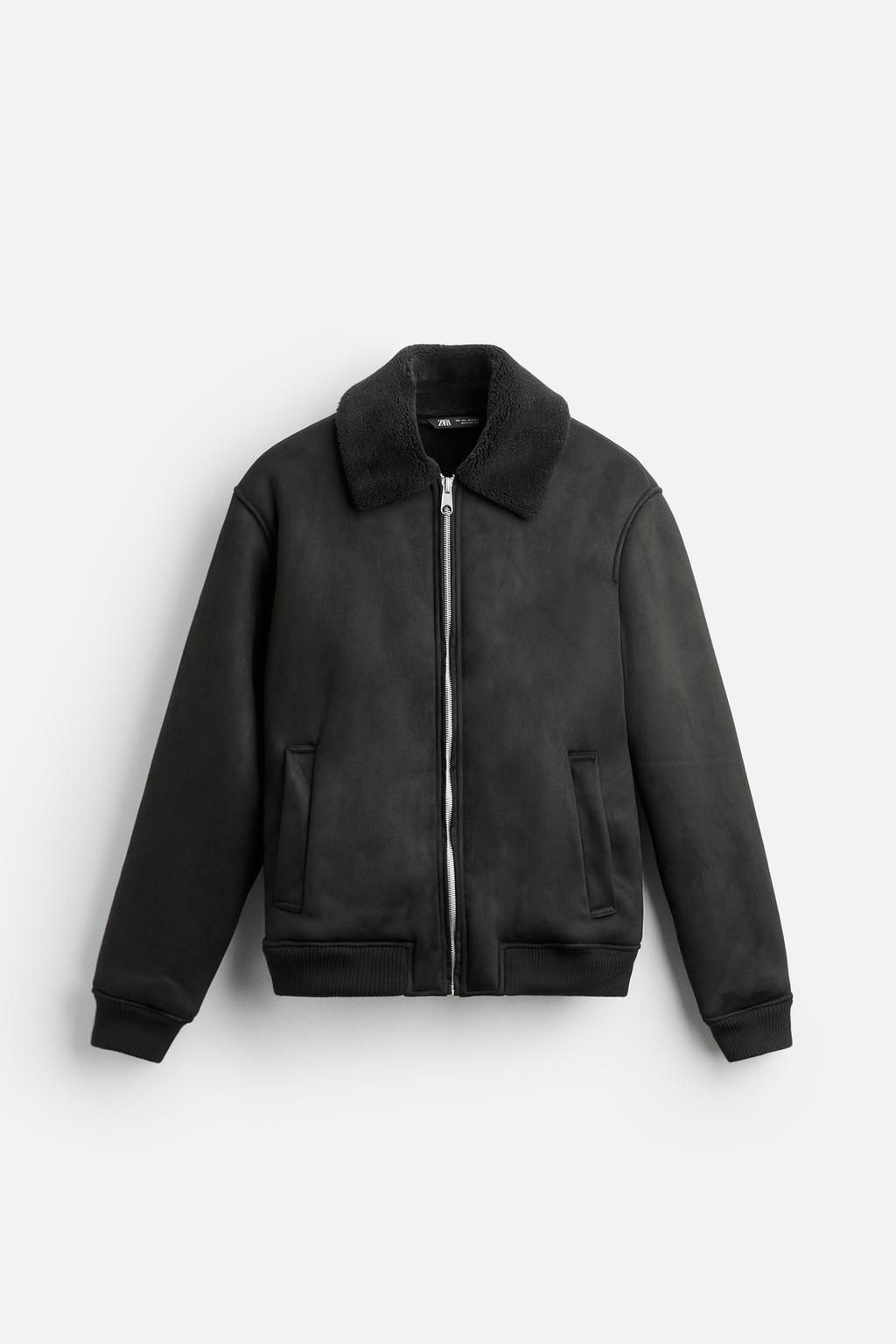 FAUX SUEDE CONTRAST JACKET - Zara фото 7