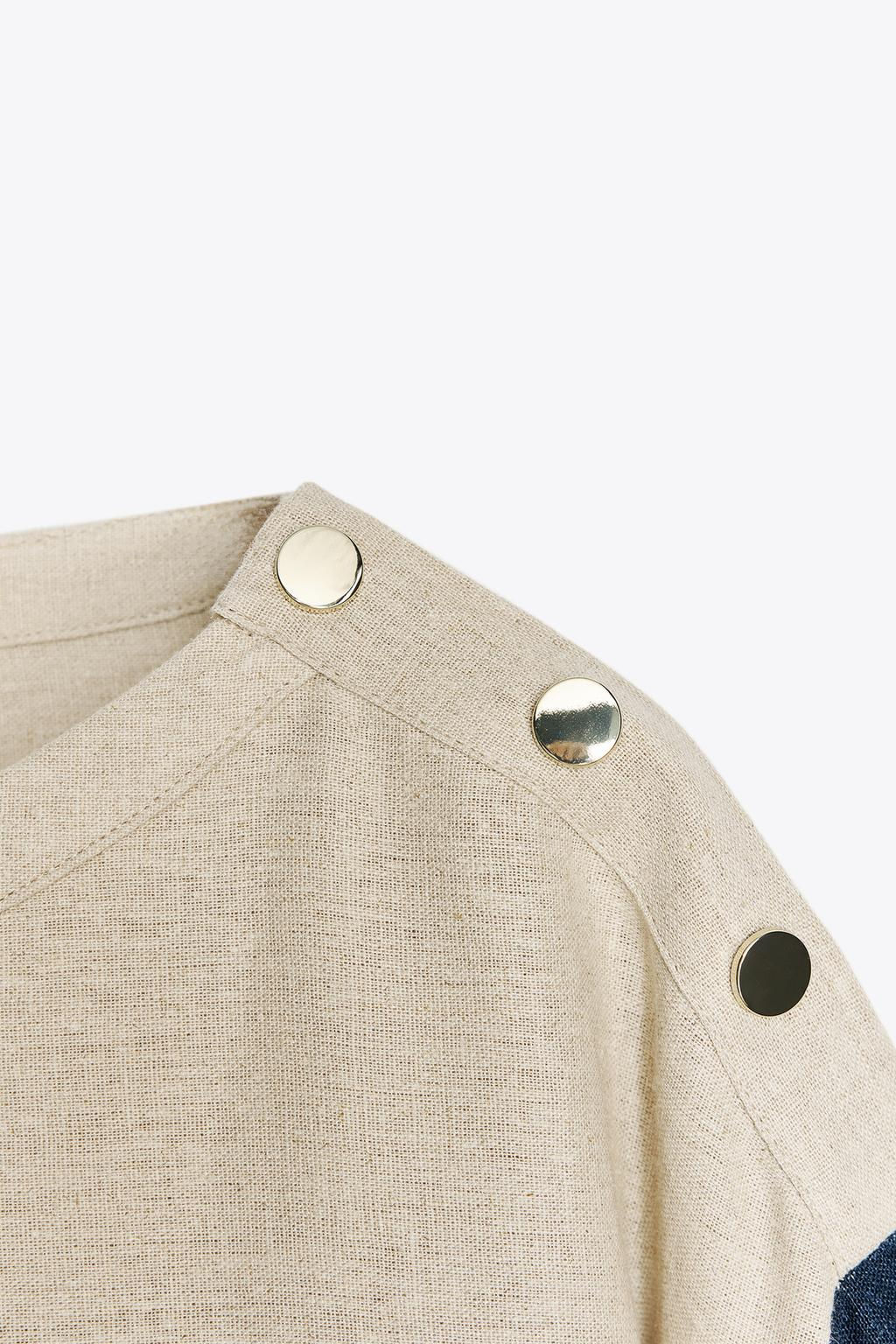 STRIPED LINEN BLEND SHIRT - Zara фото 16