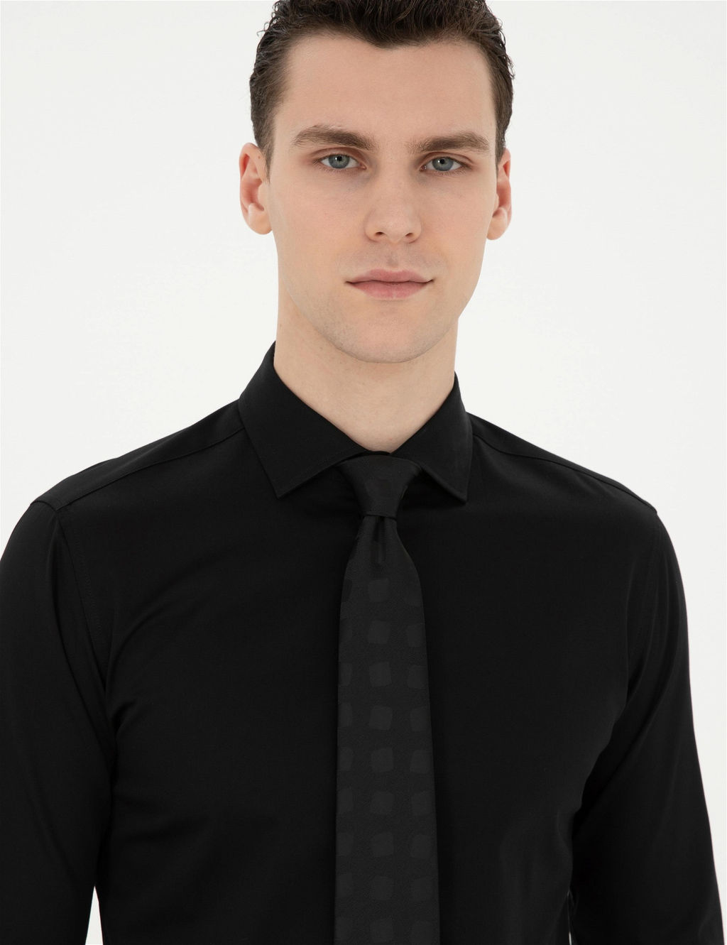 Siyah Ex. Slim Fit Uzun Kollu Basic G_mlek - Pierre cardin фото 2