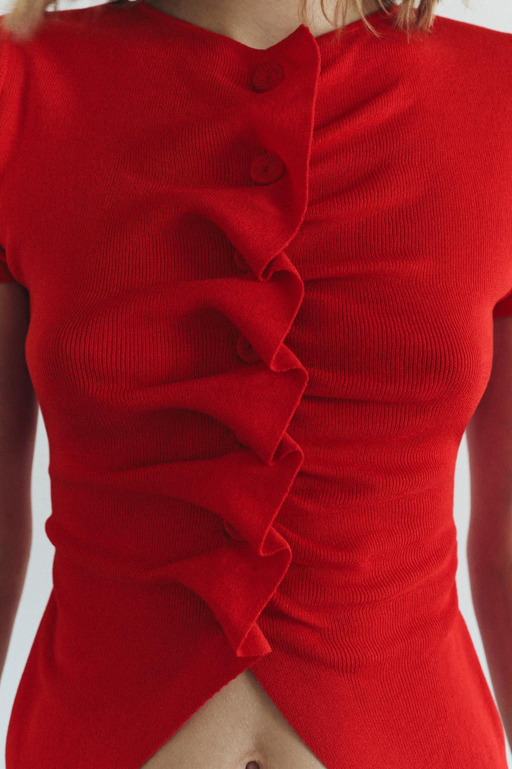 DRAPED KNIT TOP - Zara фото 10