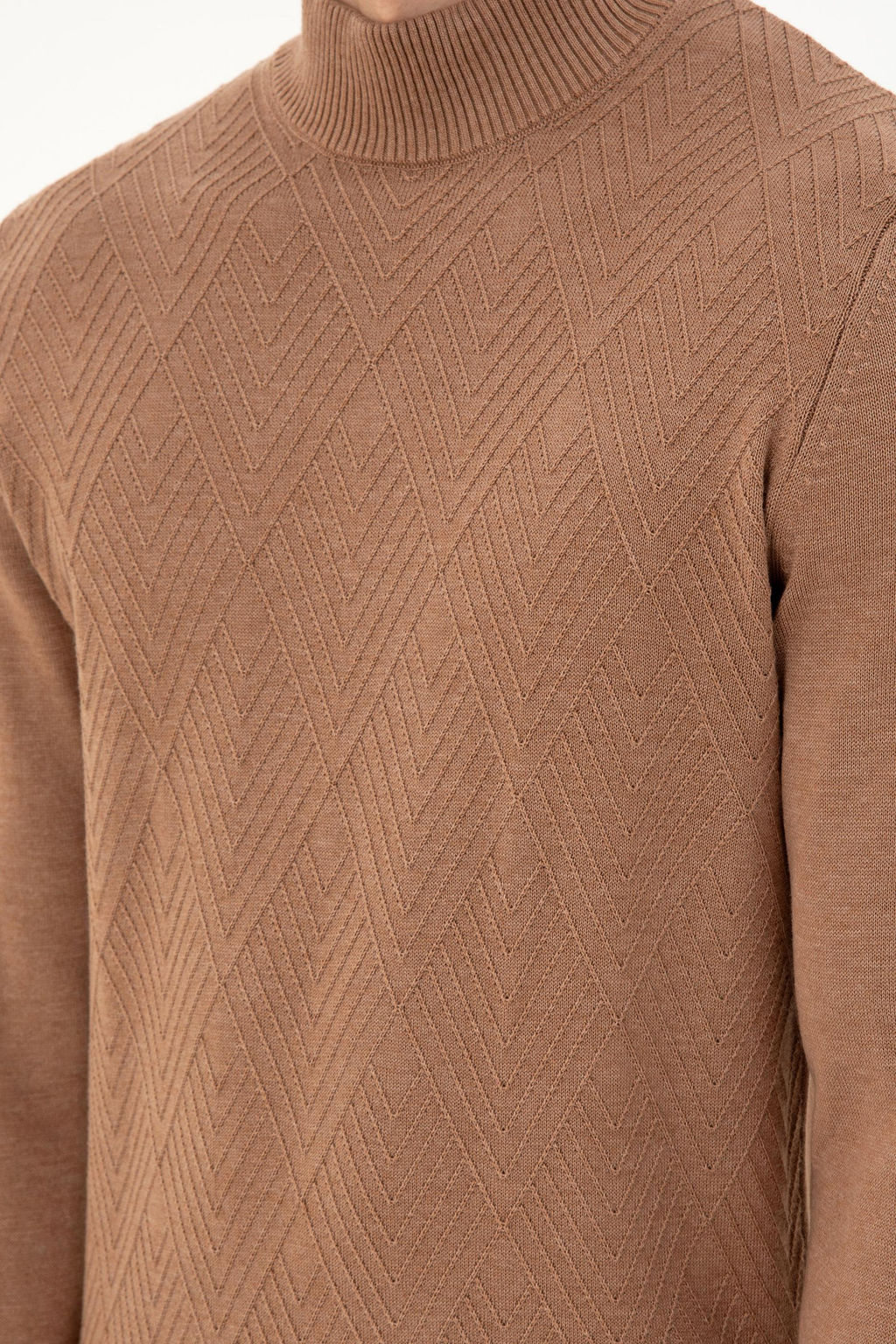 Мужской светло-коричневый меланжевый свитер Неожиданная скидка в корзине - U.s. polo assn фото 7