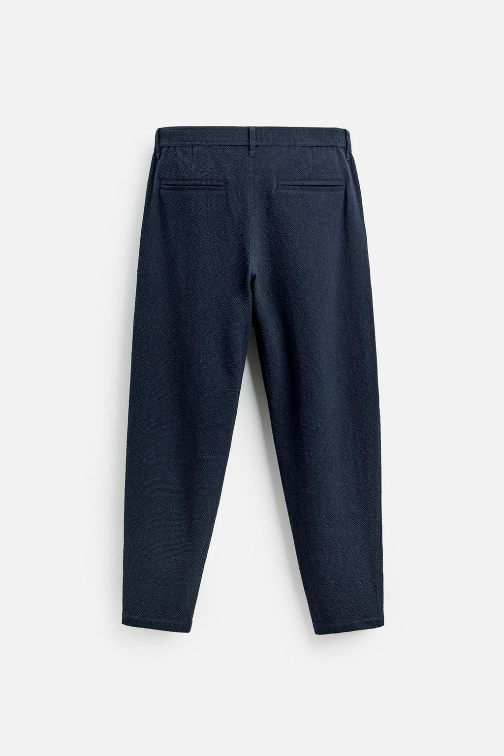 TEXTURED PLEATED TROUSERS - Zara фото 34