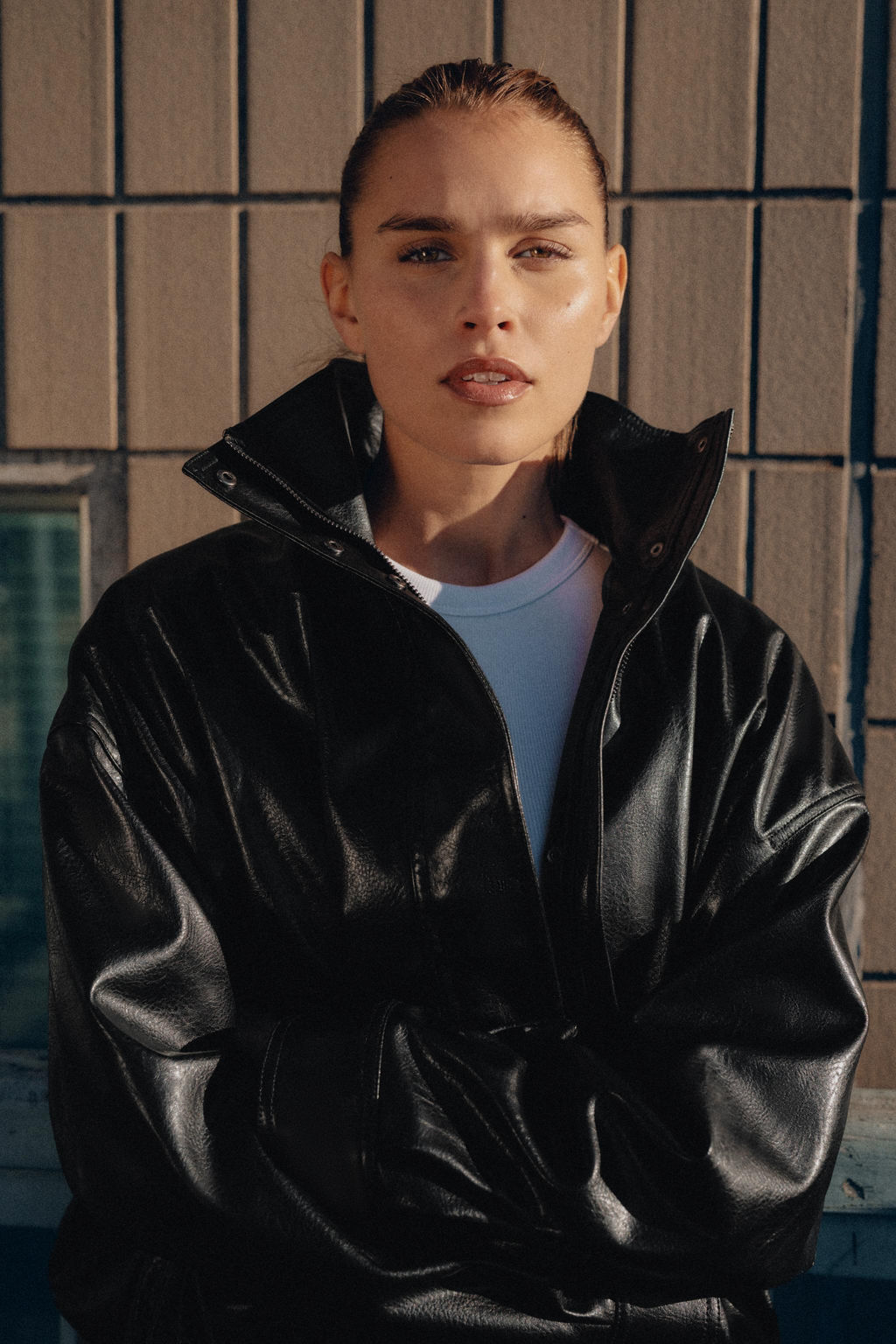 FAUX LEATHER VOLUME JACKET - Zara фото 3
