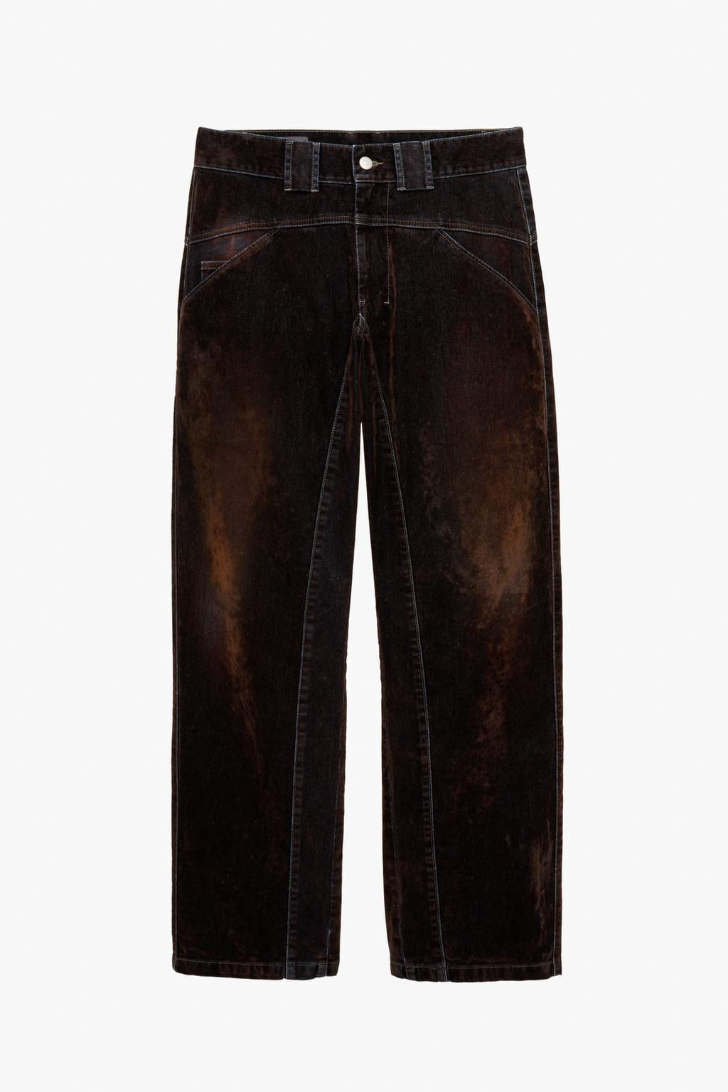 CONTRAST VELVET-FINISH JEANS X STEFANO PILATI - Zara фото 2