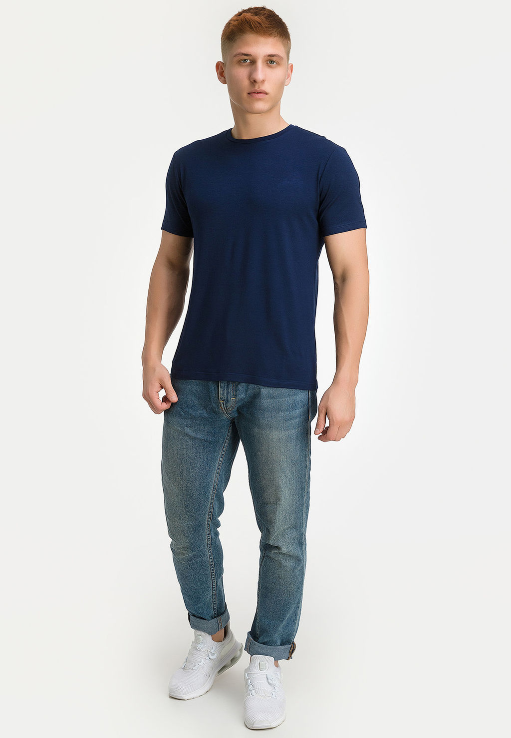 Футболка мужская короткий рукав GREG G145-V-52203 (т-синий)  фото 7