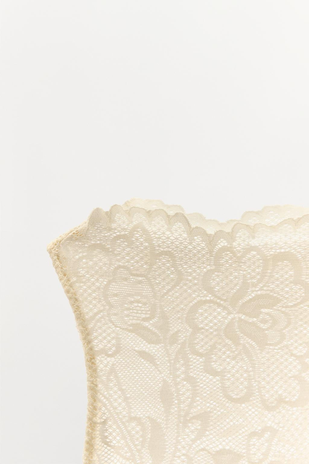 EMBROIDERED MESH BODYSUIT - Zara фото 9