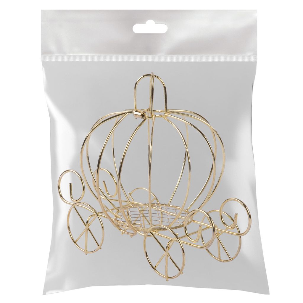 Миниатюра садовая Blumentag MET-405 Карета металл 11 х 12 см 01 Золотистый  фото 3