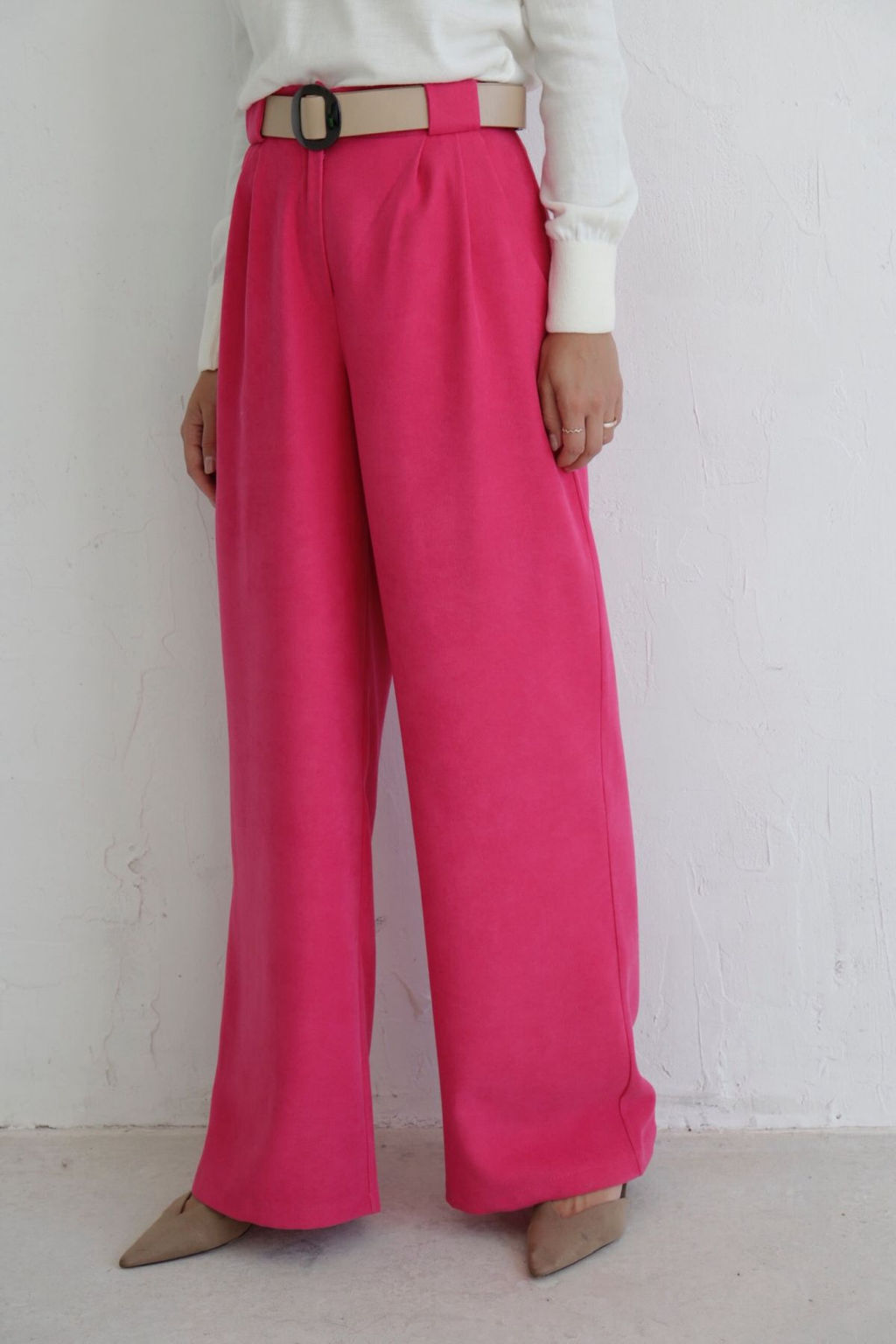 10549 Брюки-палаццо розовые - Martichelli фото 4