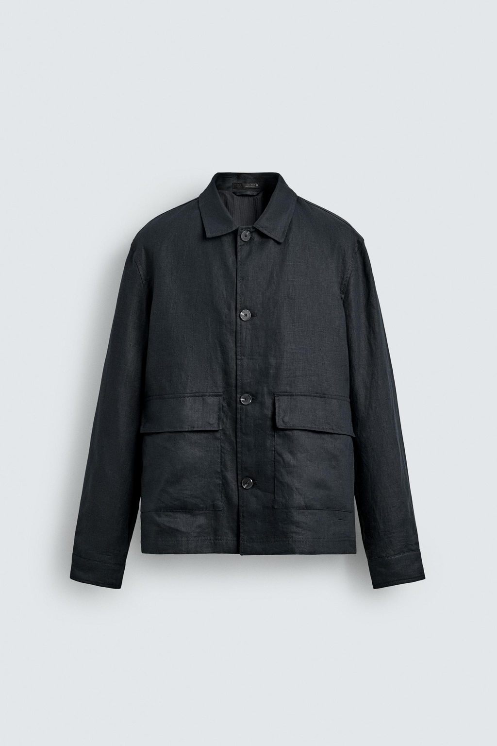 SOBRECAMISA 100% LINO / Marino - Zara фото 7