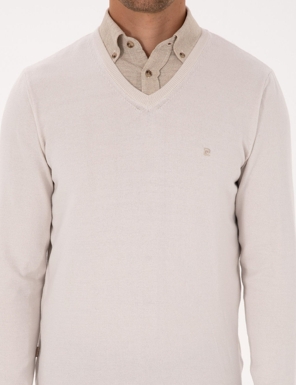 Ta_ Slim Fit V Yaka Basic Triko Kazak - Pierre cardin фото 6