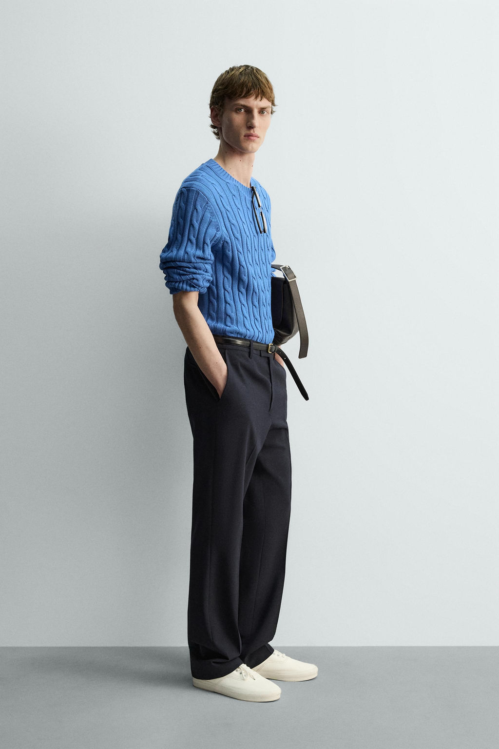 TEXTURED CABLE-KNIT JUMPER - Zara фото 4