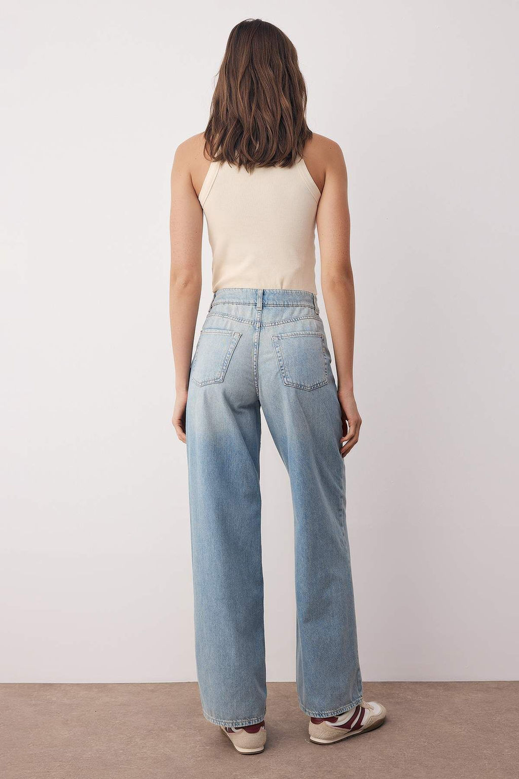 Mavi Yuksek Bel Mevsimlik Ince Dokumlu Wide Leg/Genis Paca Jeans TWOAW26JE00179 - Trendyolmilla фото 4